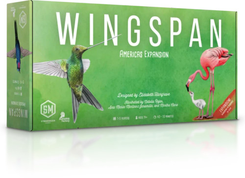 Expansion packaging, depicting a hummingbird and a flamingo