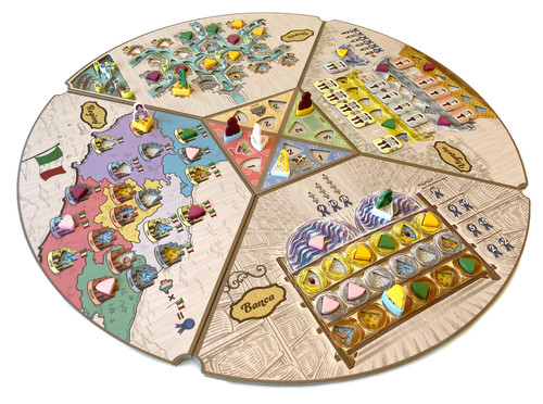 the game board circle with 4 quadrants