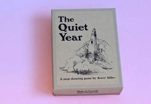 front of box, tan with black fonts