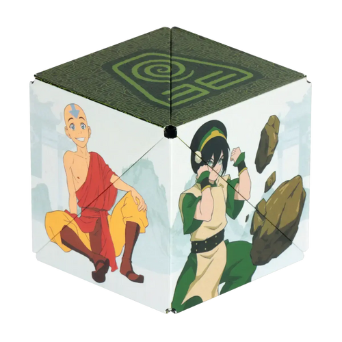 green and white cubes with avatar characters