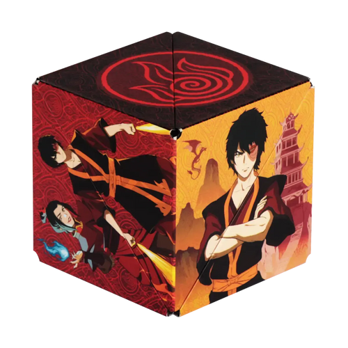 black and gold cube with avatar characters