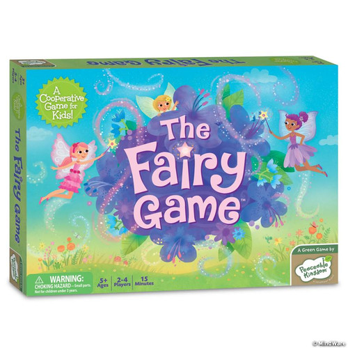 front of board game box green with fairies