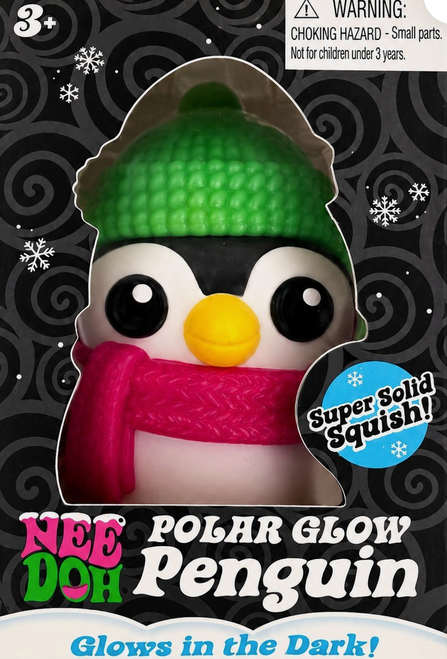 a Polar Glow Penguin inside a window box