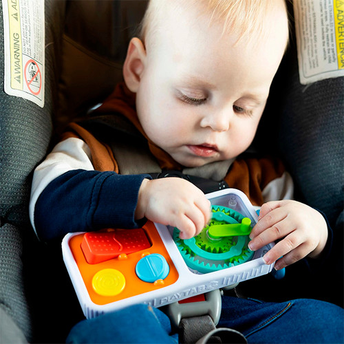 a youngster playing with the tabs