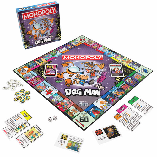 the game set up with all components