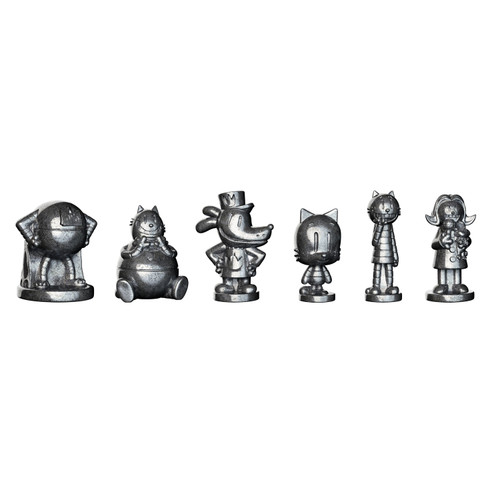 little metal dog man character game pieces