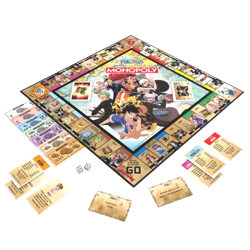 Game setup, including a board, tokens, in-game money and more