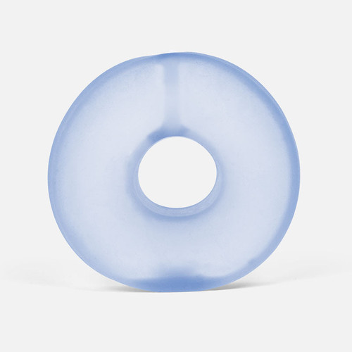 a light blue donut shaped squishy