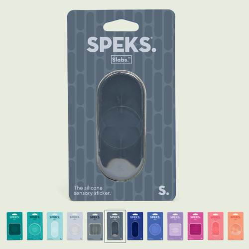 Gray sensory pad in hanging packaging