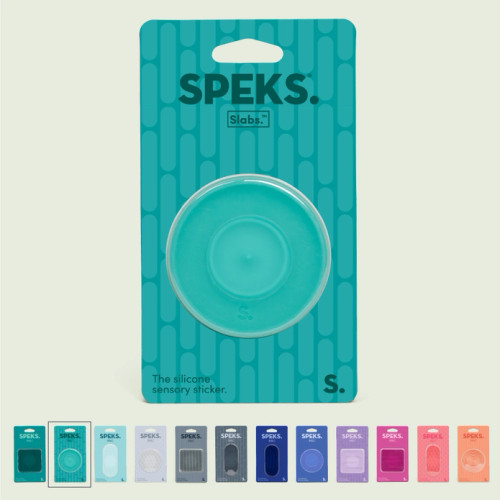 Green sensory pad in hanging packaging