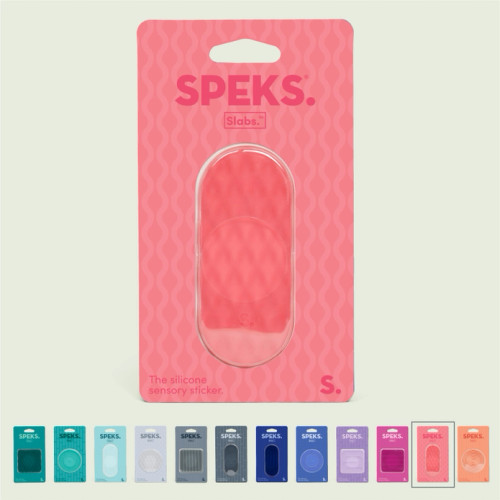 Pink sensory pad in hanging packaging