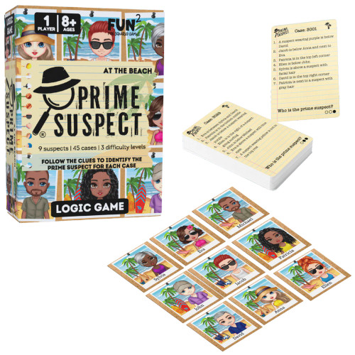 Gameplay example with a grid of 9 suspect cards