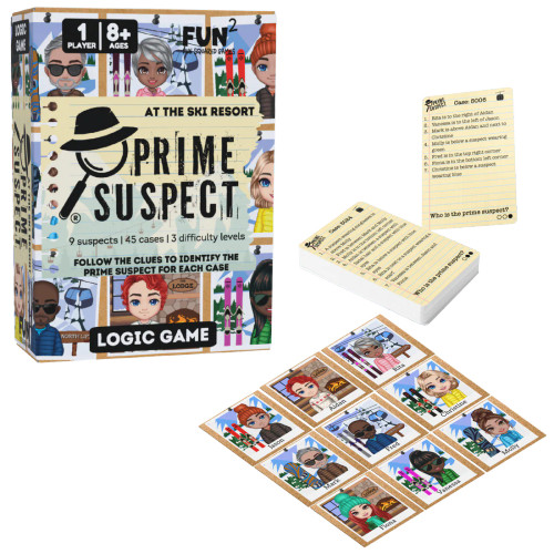Gameplay example with a grid of 9 suspect cards