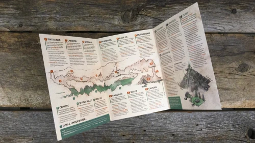 Three panel cavern map