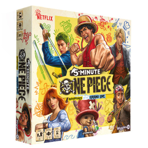 Game box, featuring drawn images of characters from the One Piece Netflix series