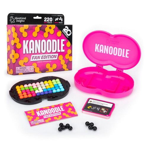 pink Kanoodle puzzle with components