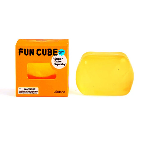 Squishy cube with packaging