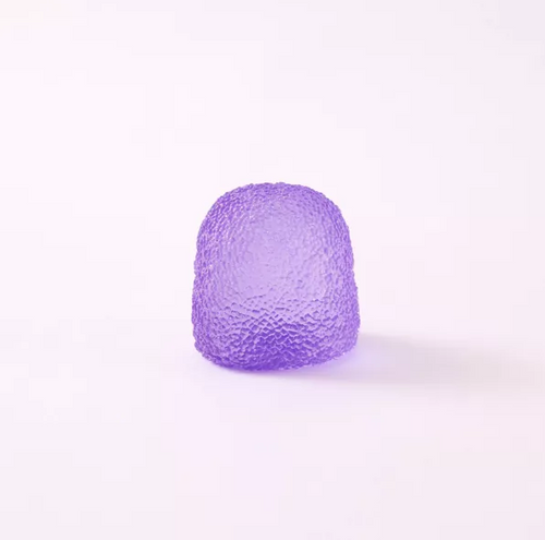 Purple gumdrop-shaped squish toy