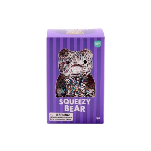 Purple squishy bear toy