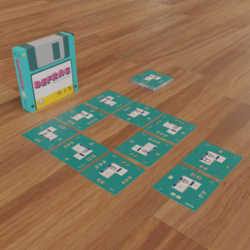 the game cards laid out