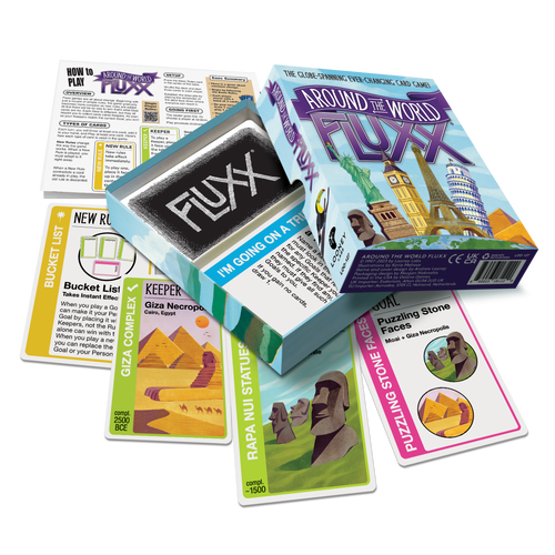Open game box with contents