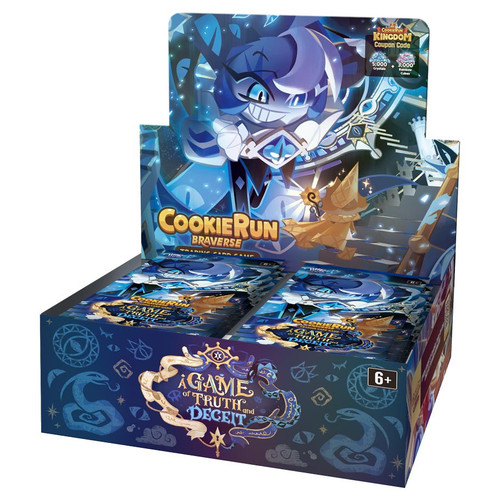 A display box of Cookie Run booster packs