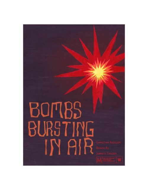 Zine cover, depicting an explosion in the air