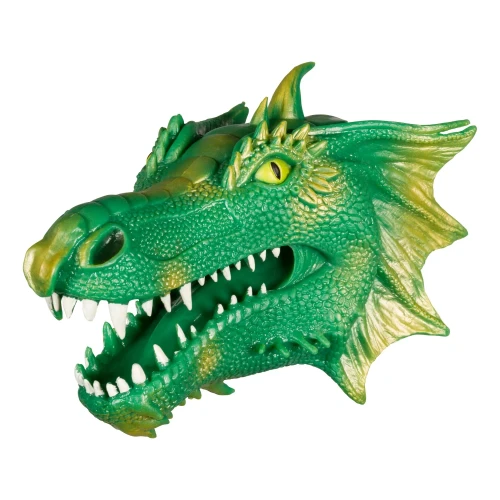 Green dragon-head hand puppet
