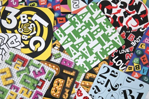 A spread of challenge cards from above