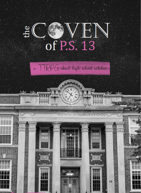 Book cover, depicting the columned front of a school at night