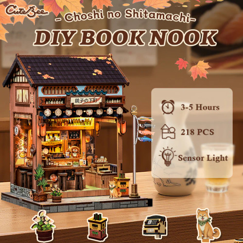 Completed model with time, pieces and difficulty specifications listed