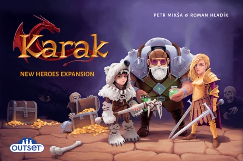 Expansion box, depicting three fantasy heroes beside treasure chests of gold