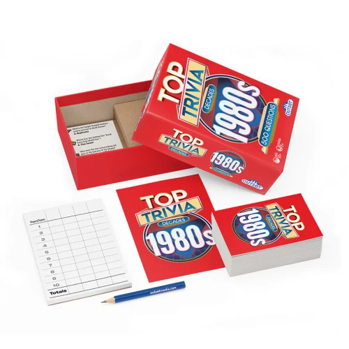 Game box with included question cards and scorepad