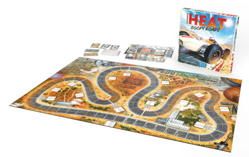 the game board with the expansion game box