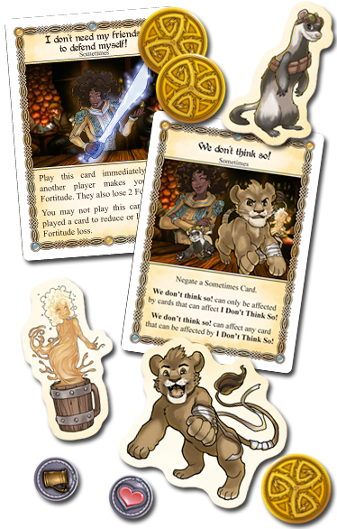game components including lion cubs