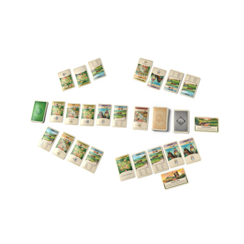 Game play example with cards in rows