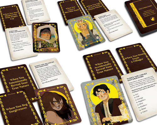 components including characters and action cards