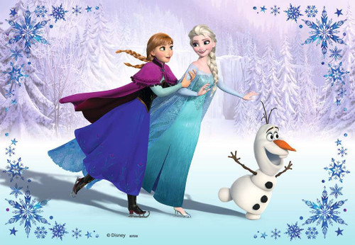 Anna and Elsa ice skating 