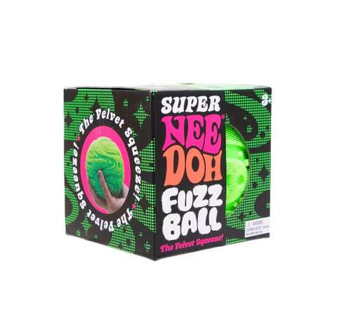 A super fuzz ball in its package