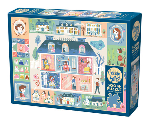 puzzle box featuring a blue border