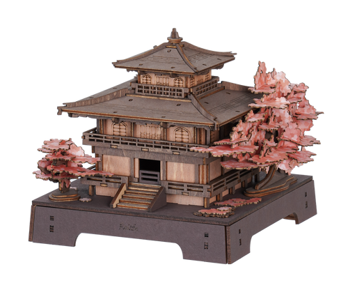 Completed model of a Japanese pavilion
