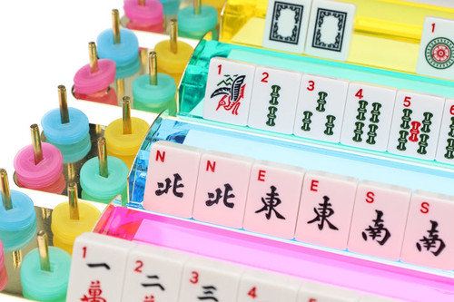 close up of components tiles and pushers