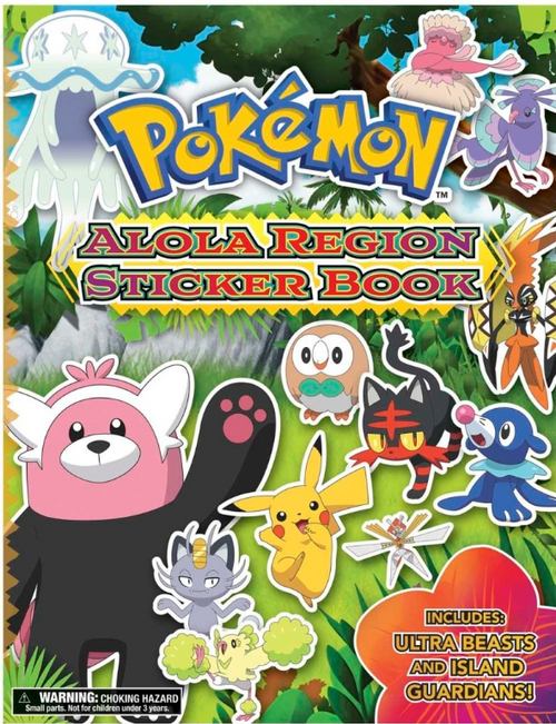 Front of the sticker book covered in Pokémon