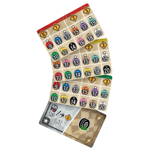 cards with helmets and numbers