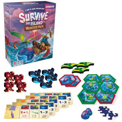 the game box with many contents laid out