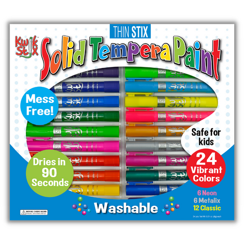 the packaging for the thinstix featuring a variety of colors through a see through window