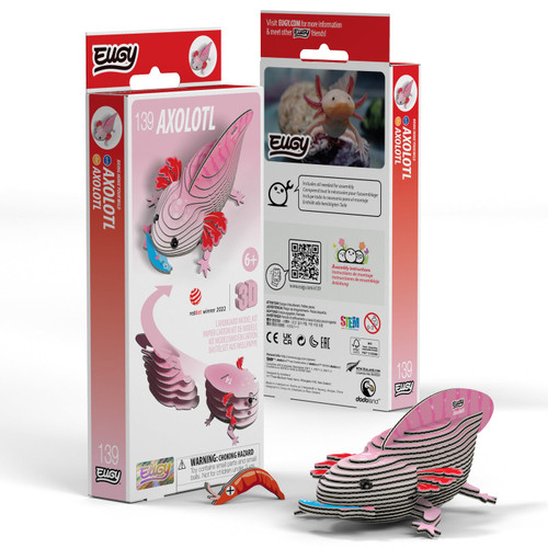 front and back packaging with axolotl assembled