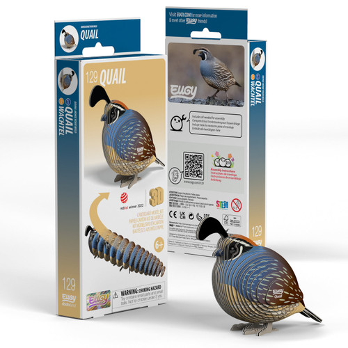packaging  with assembled quail