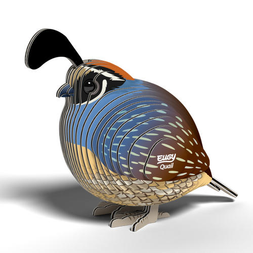 an assembled quail bird