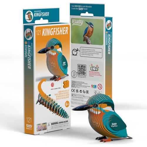 the packaging with a kingfisher assembled